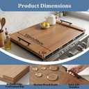 Walnut Finish Stove Top Cover for Gas & Electric Range | 30"x22" Rustic Noodle Board with Handles | RV Kitchen Workspace Saver