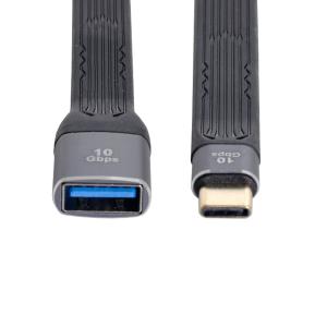 cablecc USB 3.1 Type C Male Host to USB3.0 Type A Female OTG Flat Slim FPC Data Cable for Laptop & Phone