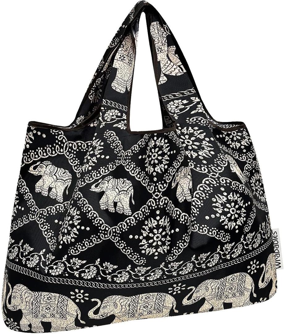 allydrew Large Foldable Tote Nylon Reusable Grocery Bags