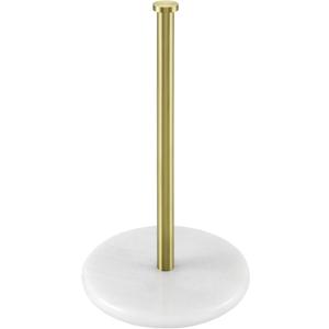 KES Marble Paper Towel Holder Gold Countertop, Kitchen Standing Paper Towel Holders Marble Base Standard or Jumbo-Sized Rolls Brushed Gold, KPH100-BZ