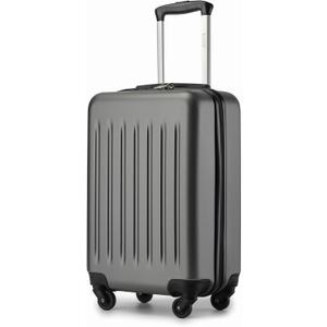 Kono 20-Inch Small Hardside Carry-on Suitcase with Spinner Wheels, Lightweight ABS+PC Rolling Cabin Suitcase for Airplane Travel (Grey, for 1-3 Days of Travel)