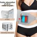 Castor Oil Pack Wrap, 8 Pcs Organic Cotton Castor Oil Pack Kit for Liver Detox, Stomach, Belly, Neck, Breast, Knee - Reusable Pads Kit for Hot/Cold Compress with Adjustable Elastic Strap (Gray)