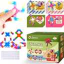 28 Packs Party Favors Valentines Day Gifts for Kids Classroom Transformable Fidget Spinners Chains with 28 Cards, Stress Relief Sensory Toys, Fingertip Gyros with Greeting Cards