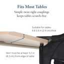 Inglesina Fast Table Chair, Black - Portable Baby High Chair - for Babies & Toddlers up to 37 lbs - Collapsible Design - Fits Tables 0.8'' to 3.5'' Thick - Compact & Easy to Use - Travel Bag Included