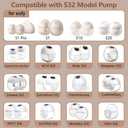 10pcs Breastpump Kits, 6pcs Duckbill Valves and 4pcs Silicone Diaphragms Compatible with eufy S1 Pro/S1/E10/E20 Pump, Replace for Lansinoh Discreet Duo/NCVI/NICEGREEN/Nuliie/Zooawa S32 Model Pump