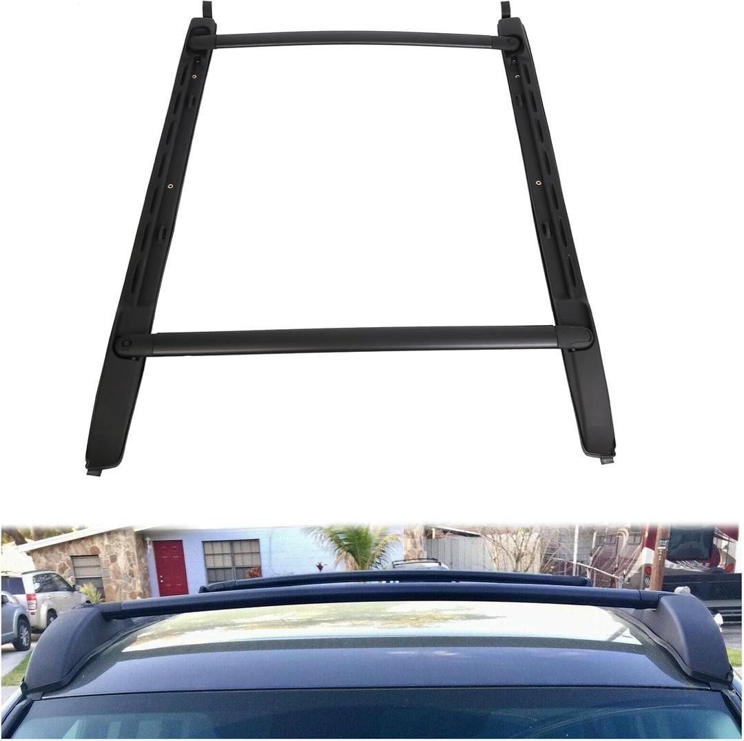 KUAFU Roof Rack Side Rails & Crossbars Compatible with 2005-2023 Toyota Tacoma Double Cab Replacement for PT278-35170 Heavy Duty Aluminum Rail Cross Bar for Cargo Luggage Carrier Bike Kayak Snowboard