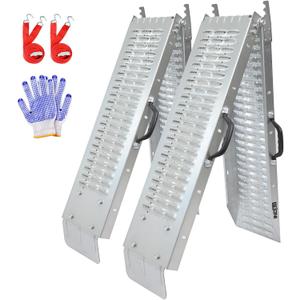 BEJONI 66" Folding Truck Ramps, 880 Lbs Capacity Steel Loading Ramps for Pickup Trucks, Foldable Ramp for Lawn Mower, Motorcycle, Dirt Bike, ATV, UTV, Trailer, 2-Pack (66'' L-Usable Height: under 18.8'')