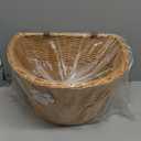Wicker Front Cargo Bike Basket - Perfect for Riders of All Ages and Genders - for Beach Cruiser, Stationary Bike, E-Bike, or Road Bike with Stylish Faux Leather Straps