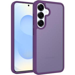 Compatible with Samsung Galaxy S25 Plus Case, Anti-Fingerprint Matte Coating, Protective Hard Back Slim Translucent Case for Samsung Galaxy S25+/S24+ 6.7", Purple