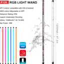 P120 RGB Handheld Photography Light, APP Control 1350 Lumen LED Video Light Wand 360Full Color 12 Lighting Modes CRI95 IP68 Waterproof Built-in Rechargeable Battery 3000k 5750k Colorful Stick