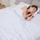 Weighted Blanket 7lbs Twin Size White 41"x60" Weighted Blankets Heavy Blanket are Comfortable and Cozy