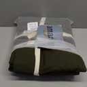 JIYUAN 100% Washed Cotton Duvet Cover Set 3 Pieces Super King, 1 Duvet Cover 108x98 Inches(Comforter Not Included) and 2 Pillowcases,Linen Feel Bedding Set Comfy and Breathable,Olive Green