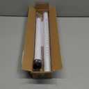 Sliding Door Security Bar - 17.1-40 Inches Adjustable for Glass Patio Doors - White Lock With Rubber Tips, 1.25 Inch Diameter for Windows and Home