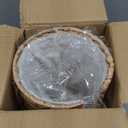 Tadacumir 4 Mega Rolls Extra Toilet Paper Storage with Lid and Liner, Water Hyacinth Ratten Toilet Paper Holder Basket Stand, Decorative Boho Covered Enclosed Toilet Tissue Organizer for Bathroom