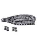 findmall 40 Roller Chain 10 Feet with 2 Connecting Links Fit for Go Kart and Mini Bike