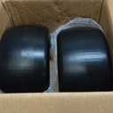 2PCS 11x6.00-5 Flat Free Tire and Wheel with 1/2" & 3/4" & 5/8" Precision Bearings and 5.8"-10.4" Centered Hub, Front Zero-Turn Smooth Tire Assembly Replacement for Riding Lawn Mowers Garden Tractor