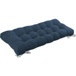 Bench Cushion for Indoor Furniture 48x19 inch Rectangle Bench Seat Cushion for Bay Window Entryway Bench Thick Textured Chair Cushion with Non-Slip Backing 1 Pack, Navy