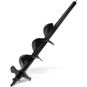 SYITCUN Auger Drill Bit for Planting - 4"X24" Heavy-Duty Auger Post Hole Digger for Fence- 3/8" Hex Drive Drill