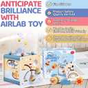 Airlab Wooden Activity Cube Montessori Toys for 1 Year Old Toddlers 12 Months + Toddler Learning Toys 1-3 Boys Girls Baby Sensory Interactive Birthday Gift