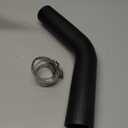 Gasoline Fuel Filler Neck Hose with 4 Hose Clamps,2 inches Inside Diameter Fuel Hose, Reinforced Gas tank filler hose (45 degree, 2" ID)