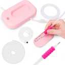 AIYUNDI Electric Diamond Painting Pen, Vacuum Diamond Painting Kit, Diamond Art Pens Tools and Accessories, 3 Adjustable Suction, Includes 2 Pens and Storage Tray, Gifts for Men and Women (Nude)