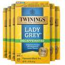 Twinings Decaffeinated Lady Grey Black Tea Individually Wrapped Bags, 20 Count (Pack of 1), 12/02/2027
