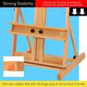 MEEDEN Large H-Frame Easel, Easel Stand for Paintings, Painting Easels, Easel Stand for Display, Solid Beechwood Wooden Easels for Painting Canvas, Holds Canvases Up to 78", Natural Color, 91 inches