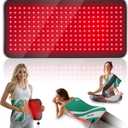 Red Light Therapy for Body, 24" x 12" Large Size (250 LEDs) Near Infrared Red Light Therapy Mat, 660nm&850nm, Adjustable Timer and Power Levels, Sweat-Resistant & Easy-Clean for Pain Relief (Green)