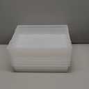 IRIS USA 6 Qt. Storage Bins with Lids, 4-Pack, |Made in USA|, Small Plastic Craft Container Sensory Totes for Art Supplies, Paper, and Office, Stackable - Clear