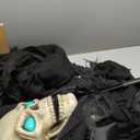 BOO BOX 6.5ft Halloween Animatronic Grim Reaper, Mr. Grim Outdoor Halloween Decoration Standing Poseable Figure with Rotating Head, Light-up, Sound and Motion Activated