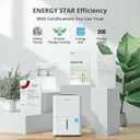 Kesnos 2,500 Sq. Ft. Energy Star 2025 Dehumidifier for Home & Basement, Ideal for Bedroom with Ultra Quiet 36 dB, 0.39-Gallon Water Tank with Drain Hose, 4 Pre-Set Modes, Auto Defrost, Timer