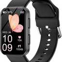 MorePro Health Fitness Tracker with Blood oxygen Monitor and 24/7 Heart Rate and Blood Pressure, Sleep Monitor, 120+ Sport Modes Waterproof Fitness Watch for Women Men Android iOS, Black