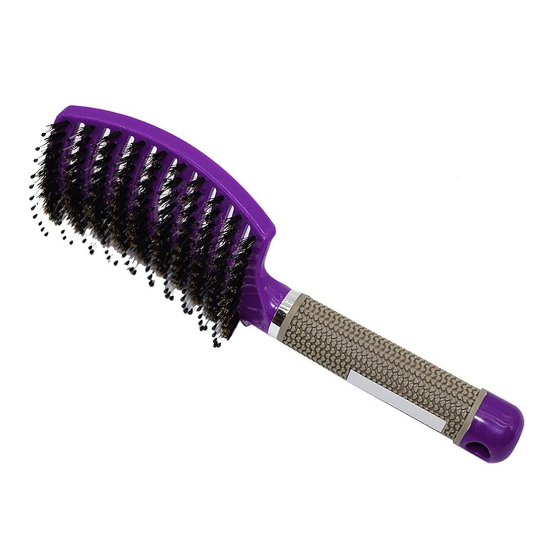Hairstreaq Detangling Brush, Wet Dry Detangler Hair Brushes, Vented Detangling Brush, Fast Drying Styling Massage Hairbrush for Women & Kids Long, Thick, Thin, Curly & Tangled Hair (Purple)