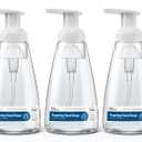 Clean Revolution Ready to Use Foaming Hand Soap| Three Pack | Jumbo 15oz Bottles | Gentle, Moisturizing & Eco-Friendly | Real Essential Oils | Fragrance Free | 45 Total Fl Oz, Clear