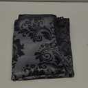 Black Damask Window Curtain Valance, Vintage Gothic Floral Exotic Bohemian Antique Victorian Baroque Valance for Holiday Cottage Kitchen Bedroom Living Room 54x18inch