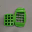 FUNBITES Crustless Sandwich Cutter for Kids Lunch (2-piece set), Uncrustable Sandwich Cutter, Bite-Size Food Cutter for Toddlers, Bento Box Accessories, BPA-FREE Dishwasher Safe, Green Squares 1pk