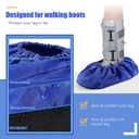 Mepase 12 Pieces Fracture Walking Boot Cover, Reusable Waterproof Non-Skid Foot Brace Cover for Walking Boot Cast Rain, Black Gray Blue(12.6 x 4.72 Inches)