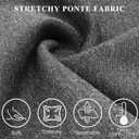 Tapata Women's 28''/30''/32''/34'' Stretchy Bootcut Dress Pants with Pockets Tall, Petite, Regular for Office Work Business (Gray, S)