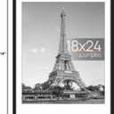upsimples 18x24 Picture Frame, Display Pictures 16x20 with Mat or 18 x 24 Without, Wall Hanging Poster Frames, Black, 1 Pack