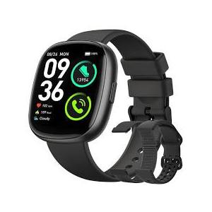 Sanorum Smart Watches for Women Men with Call: Fitness Trackers with 24-Hour Heart Rate SpO2 Sleep Monitor 120+ Sport Mode 5ATM Waterproof Smartwatch for iOS Android Phones Black