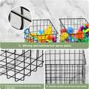 Greentainer 2 Pack Bath Toy Storage Organizer, Large Rustproof Metal Wire Basket, Wall Mounted Hanging Bathtub Holder, Bathroom Shower Caddy for Tub Toys & Toiletries