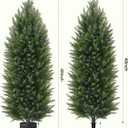 4FT Artificial Topiary Cedar Trees, Realistic 2 Set Outdoor Christmas Trees