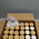 Square Spice Jars with Bamboo Wooden Lid (Pack of 24) Spice Jars with Shaker Insert and 240 Labels - Bamboo Lid Glass Container for Spice Organisation [4.3 in  1.8 in]