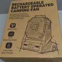 Portable Fan Rechargeable, 20000mAh Battery Powered Desk Fan with LED Lantern, Battery Operated Personal Tent Fans for Camping, Travel, Home, Bedroom, Jobsite, Beach Vacation Essentials (Orange)