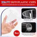 Showgeous 200 Pack 9 oz Clear Plastic Cups Plastic Wine Glasses