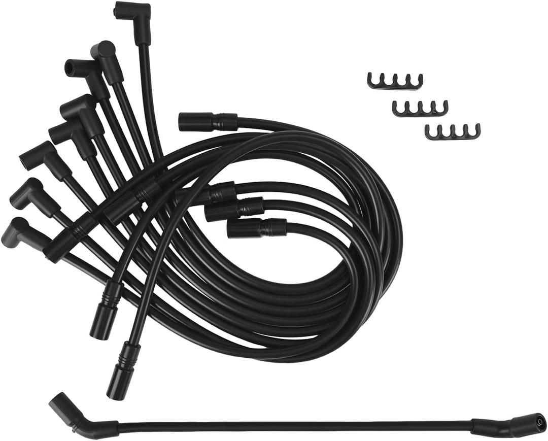 Ignition Coil Spark Plug Wire Set for Chevy Suburban C1500 C2500 C3500 Express 1500 2500 3500 G30 K1500 K2500 K3500 P30 Tahoe, for GMC P3500 Savana 1500, for Cadillac Escalade