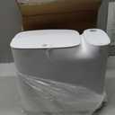 CTIME Bathroom Trash Can Set - Narrow White Plastic Small Trash can, a Toilet Wand, Toilet Brush Holder and 36 Refills, 2 Gallon Trash can with pop-up lid, Suitable for bathrooms and Small Toilets.