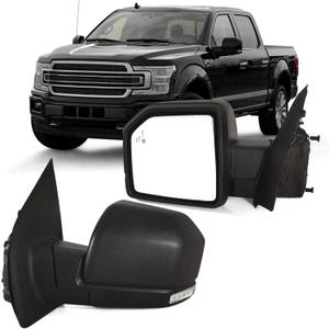 Left Driver Door Mirror with Power Glass,Heated, Puddle Lights,Clearnce LampBlind Spot Detection and Manual Folding Fits 2015-2020 Ford F150 Replace FL3Z17683FA(11Pins)