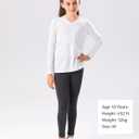 Stelle Youth Girls Athletic Performance Long Sleeve Shirts V Neck Moisture Wicking Base Layer Undershirt (White, M)