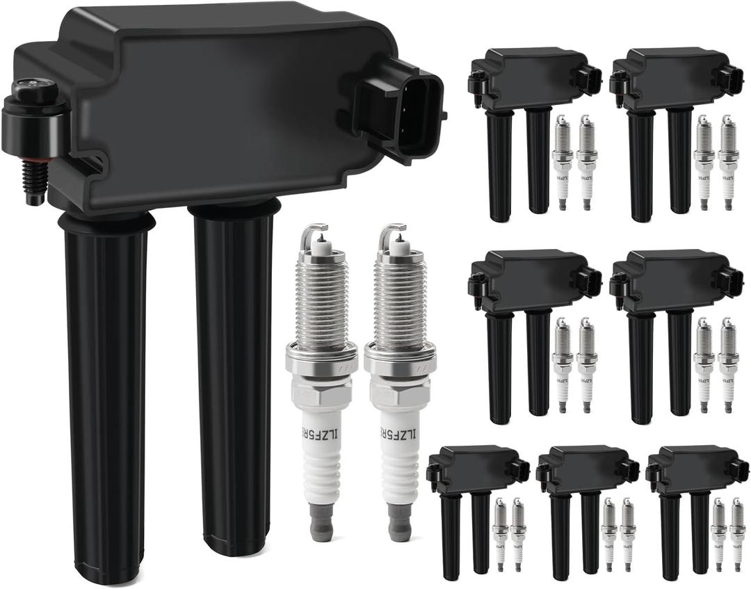 Set of 8 Ignition Coil Packs & Iridium Spark Plugs Compatible with 5.7L 2009-2020 Dodge Charger Challenger Durango, Ram 1500 2500 3500, Jeep Commander Grand Cherokee, Chrysler 300 Replace UF504 & 3381